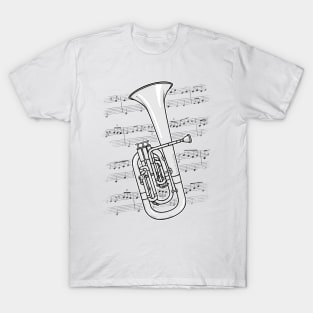 Tenor Horn Player Hornist Brass Musician T-Shirt